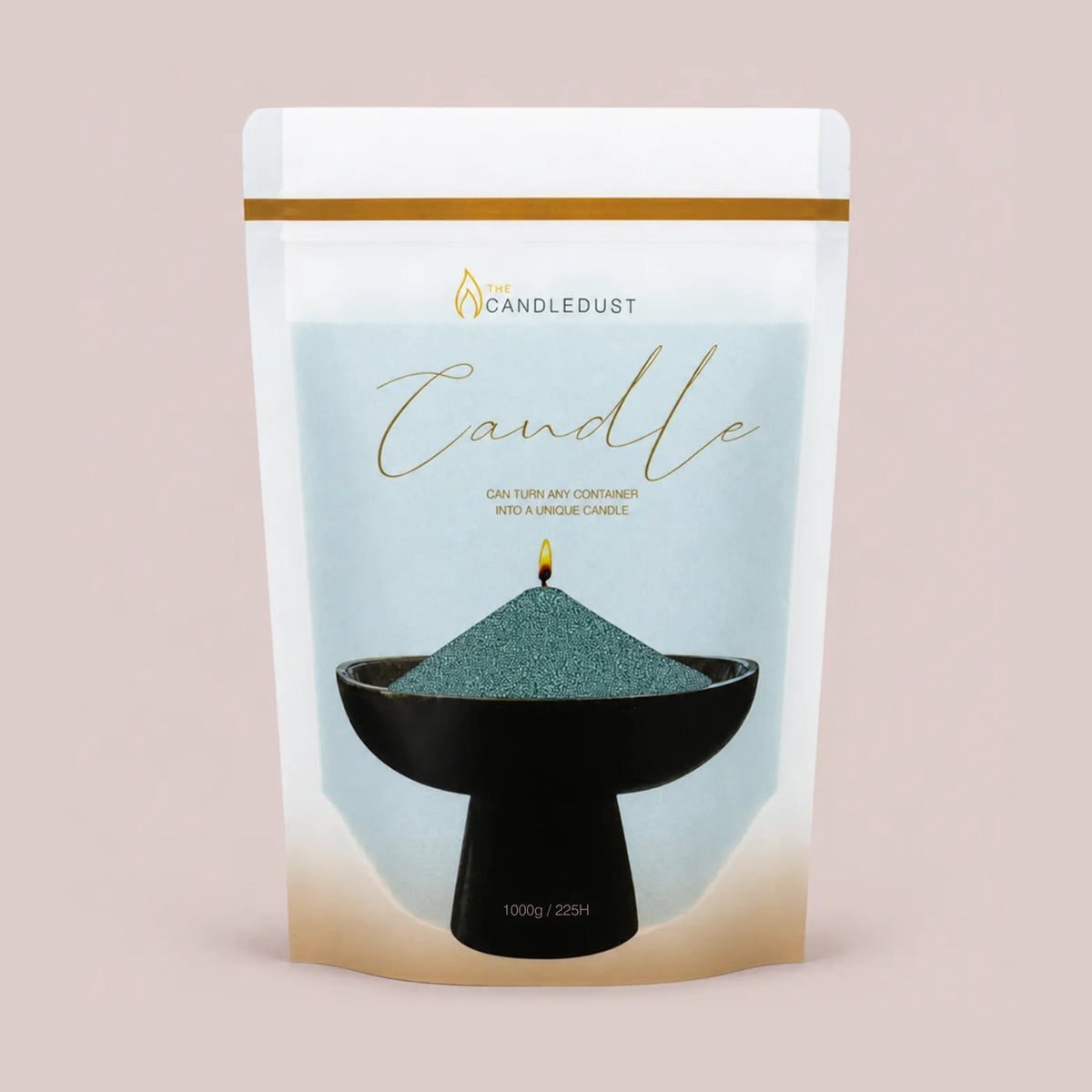 Candledust Emerald unscented pearled candle sand in a 1kg resealable refill pouch