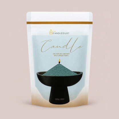 Candledust Emerald unscented pearled candle sand in a 1kg resealable refill pouch