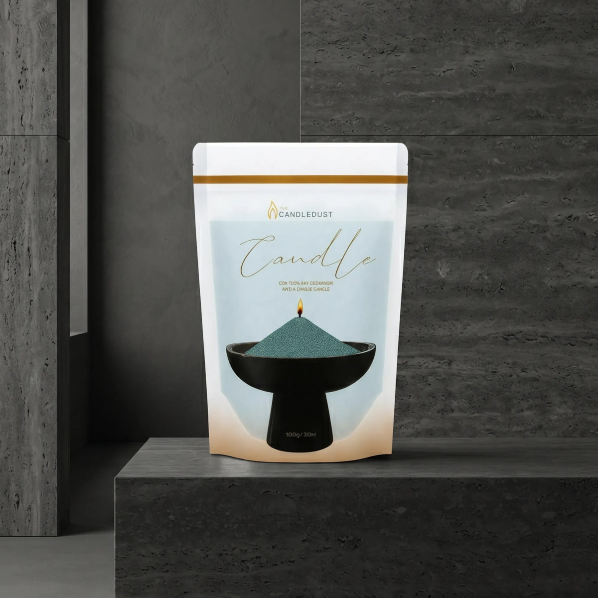 Other view of Candledust Emerald unscented pearled candle sand in a 1kg resealable refill pouch