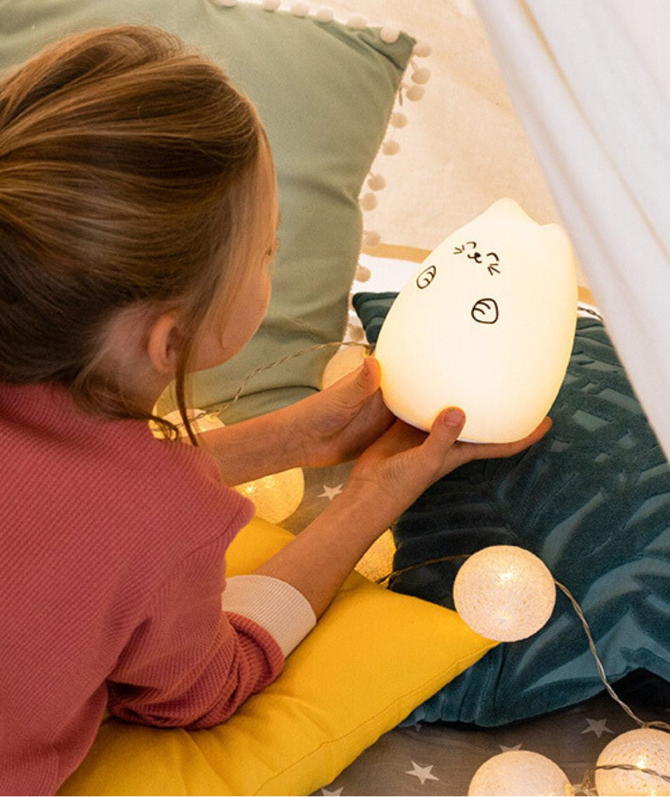 Silikonlampe „Glückskatze“ – Weiß
