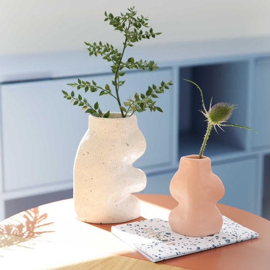 Fluxo Ceramic Vase Small - Pink