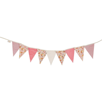 Moi Mili Birthday In Garden Garland - Handmade floral linen flags