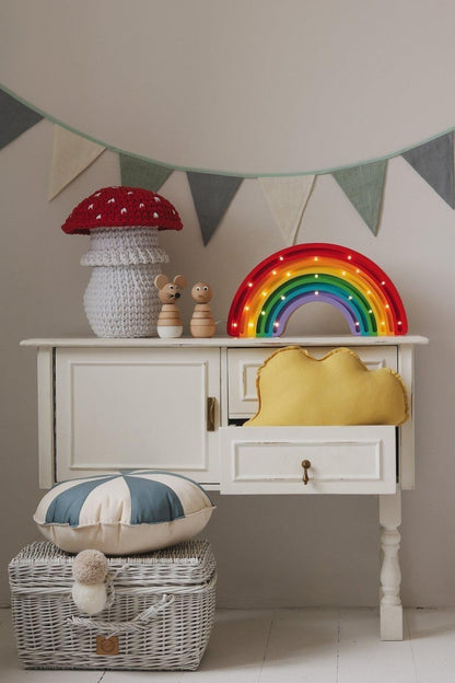 Lifestyle: Cream, Grey and Teal garland in a Scandi-style nursery
