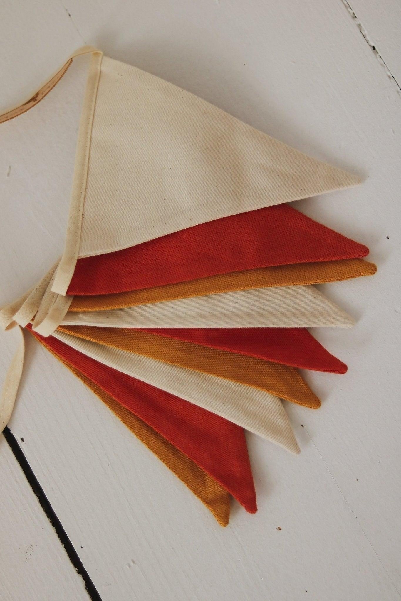 Detail of the Ochre linen fabric and matching decorative tassels