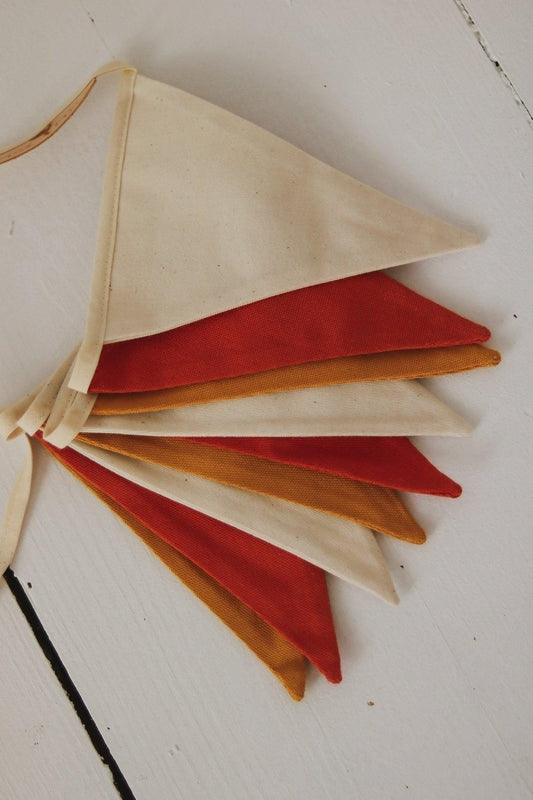 Detail of the Ochre linen fabric and matching decorative tassels