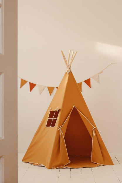 Lifestyle: Ochre Garland garland on a teepee tent