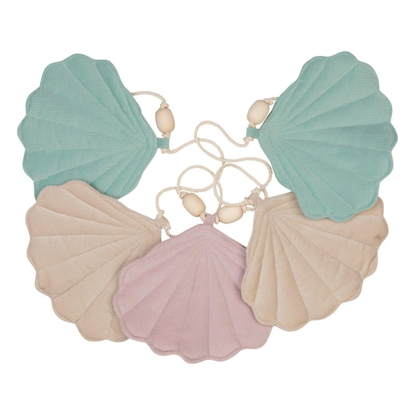 Moi Mili Late Summer Shell Garland - Warm-toned vegan velvet hanging bunting