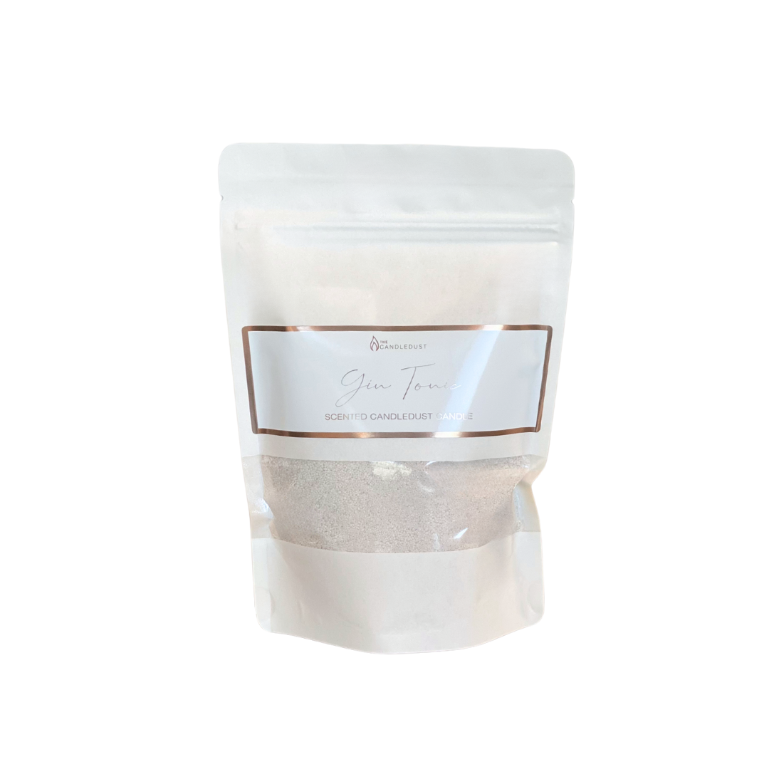 Powdered candle refill kit 330g with natural wax and wicks - Gin+Tonic 