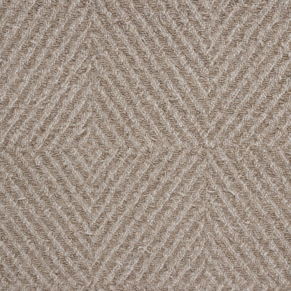 Großes Leinenhandtuch – Beige Fischgrätmuster