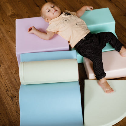 Soft Play 6 Foam Block Set - Light Pastel Explorer