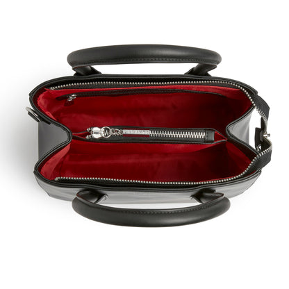 Internal view: Multi-pocket recycled interior of the Andes Vegan Tote Bag.