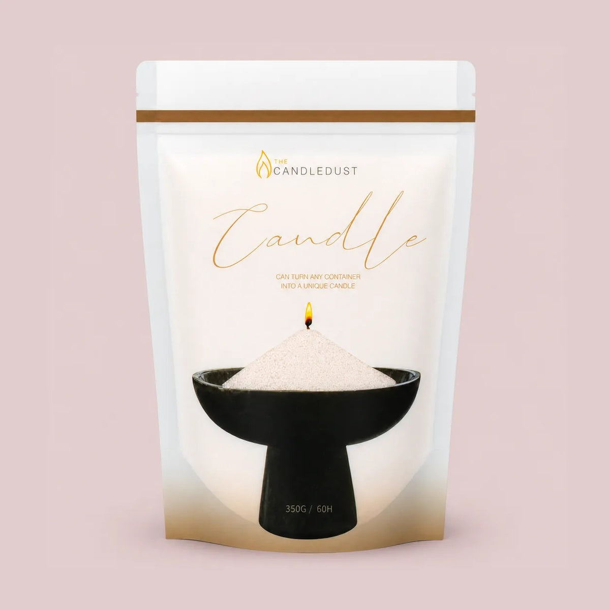 Candledust Ivory unscented pearled candle sand in a 350g resealable refill pouch