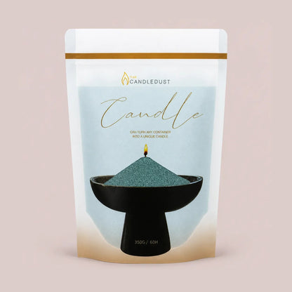 Candledust Emerald green unscented pearled candle sand in an eco-friendly 350g resealable refill pouch