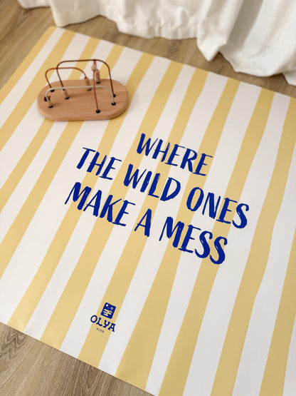 Kids Mealtime Floor Mat, Non-Slip & Waterproof - Wild Citronello