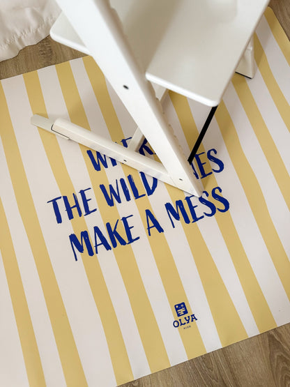 Kids Mealtime Floor Mat, Non-Slip & Waterproof - Wild Citronello