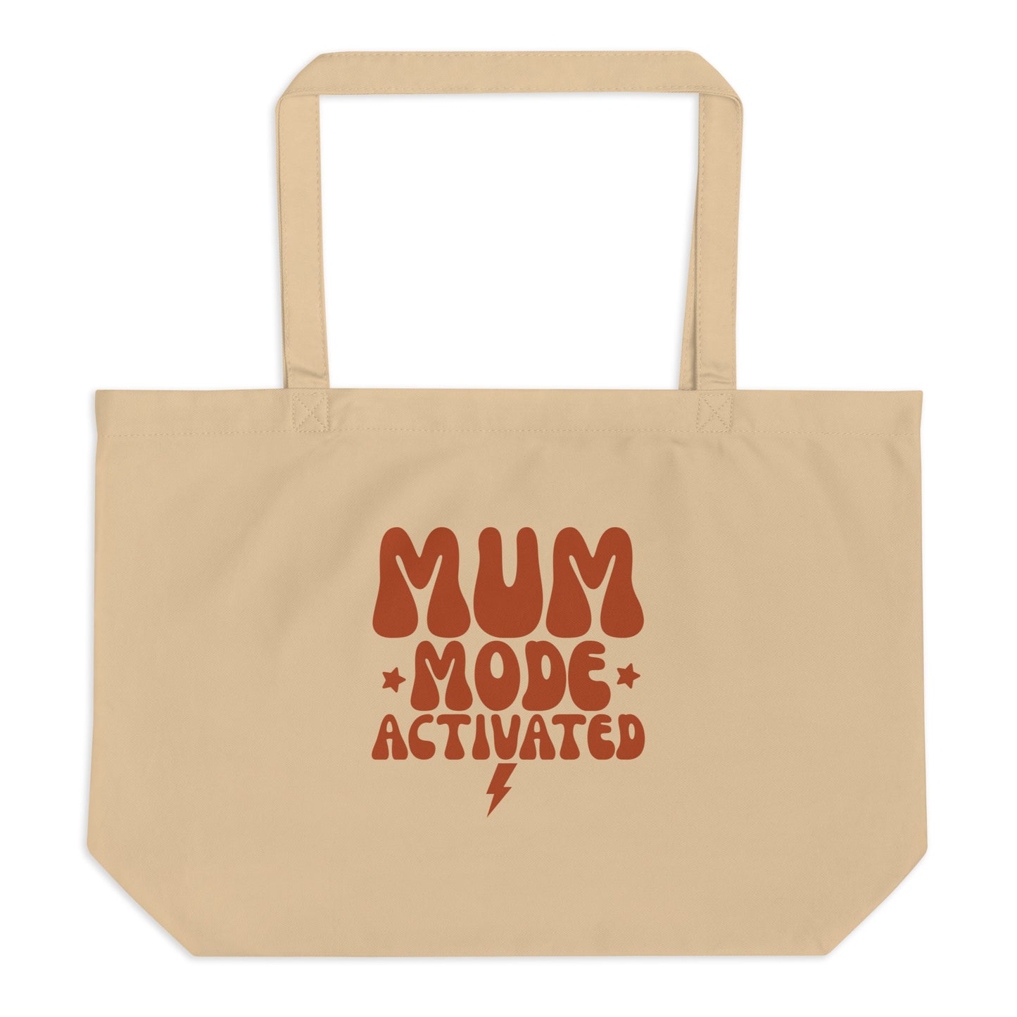 Front view of the Everyday Eco heavy-duty tote bag made from natural certified organic cotton twill.