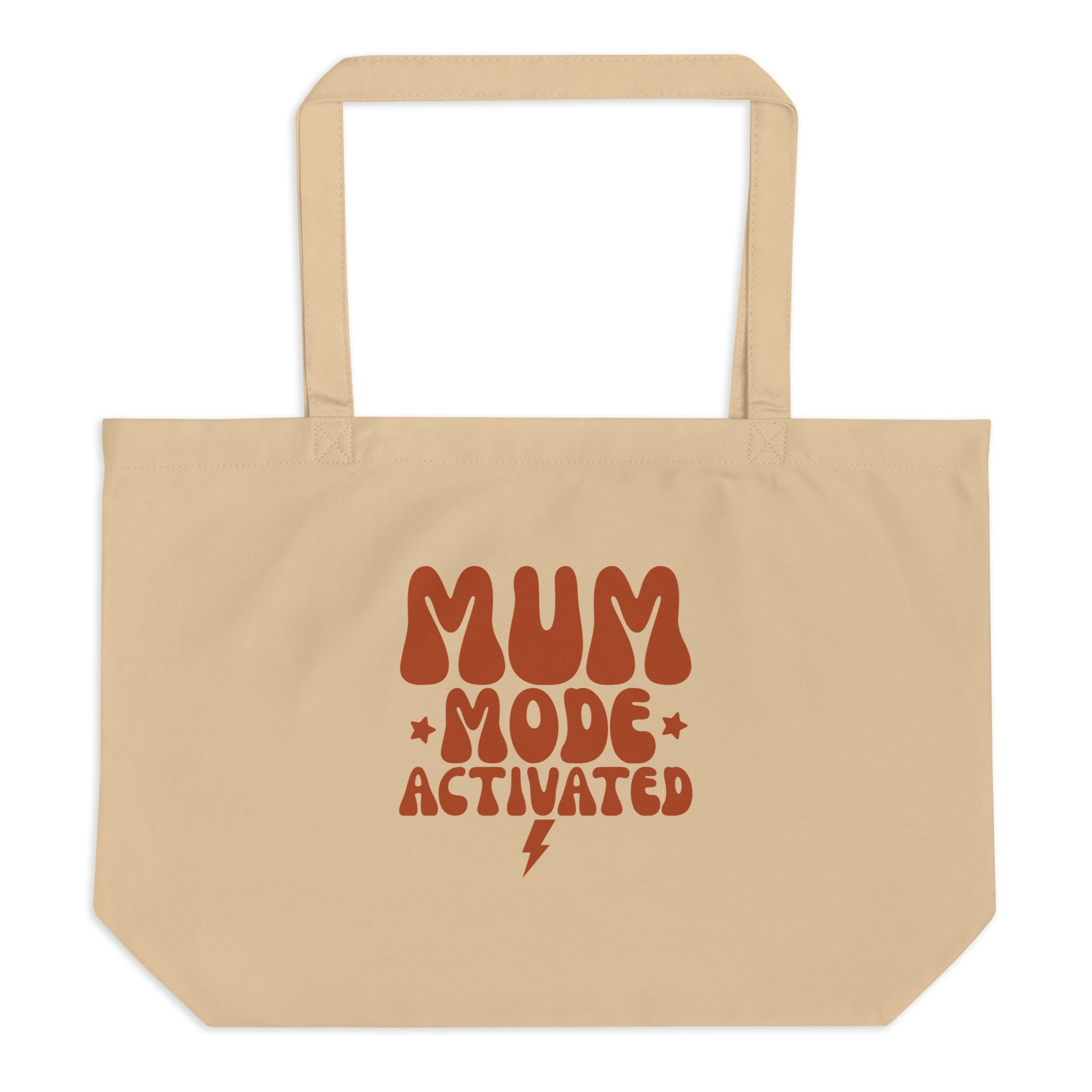 Front view of the Everyday Eco heavy-duty tote bag made from natural certified organic cotton twill.