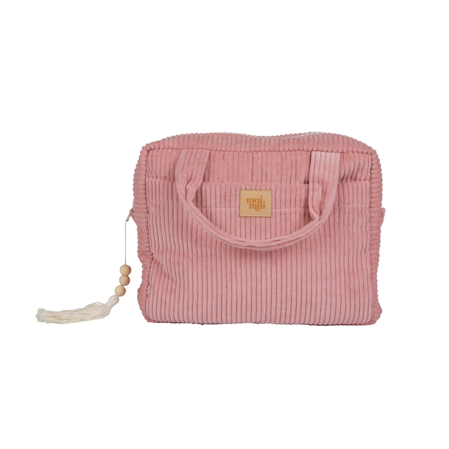 Handmade in Poland: OEKO-TEX certified Baby Pink cotton cosmetic pouch