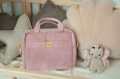 Moi Mili Large Make-Up Bag Baby Pink - Waterproof lining and 100% cotton detail