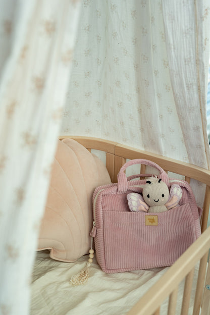 Handmade in Poland: OEKO-TEX certified Baby Pink cotton cosmetic pouch