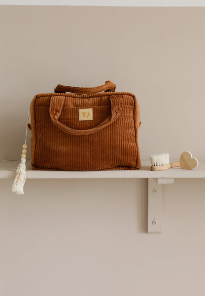 Handmade in Poland: Caramel Large Make-up Bag by Moi Mili  on Shelf 