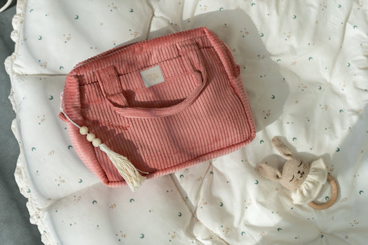 Waterproof inner lining detail of the Coral makeup bag