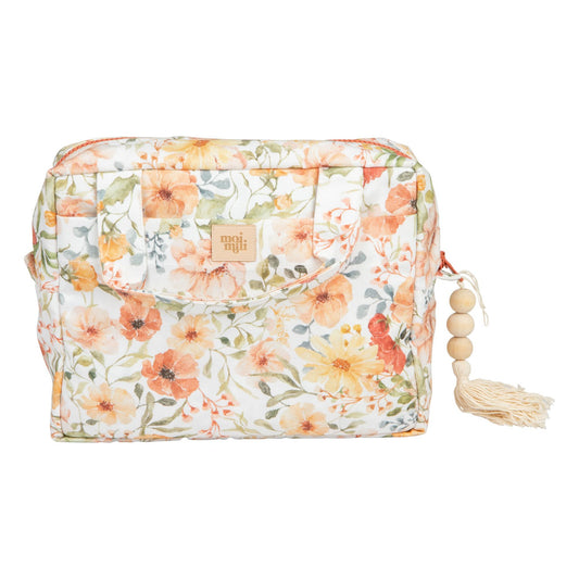 Moi Mili Make-Up Bag Set of 2 Flower Power - Floral cotton duo-Large Pouch