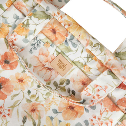 Close-up of the vibrant Flower Power pattern 