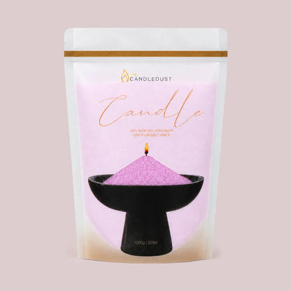 Candledust Lilac unscented pearled candle sand in a 1kg resealable refill pouch