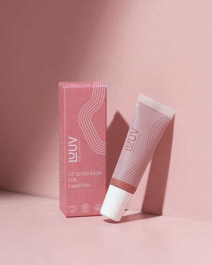 LUUV Vegan Lip Gloss Balm - 100% natural glossy shine and lip repair.