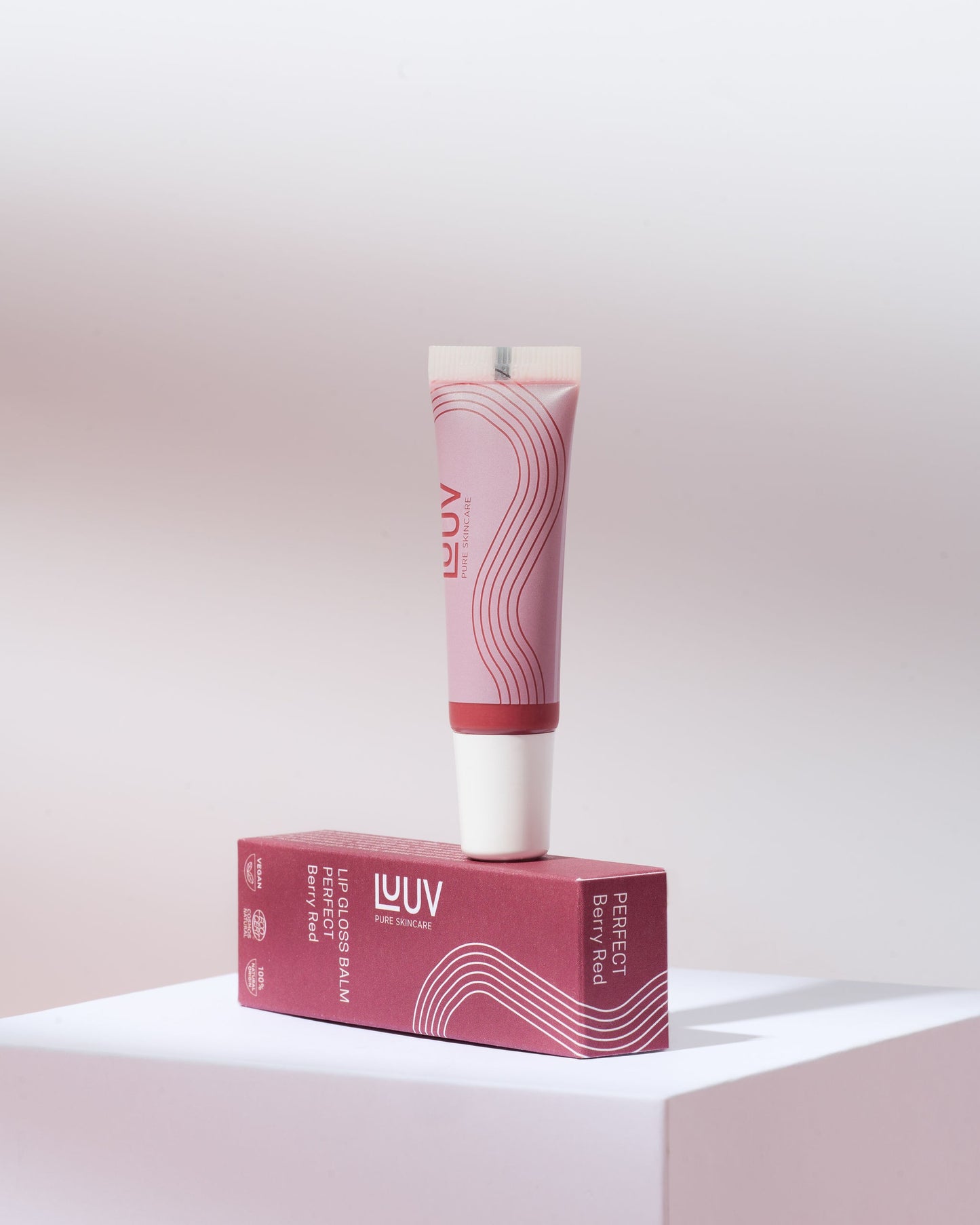 LUUV Vegan Lip Gloss Balm - 100% natural glossy shine and lip repair.