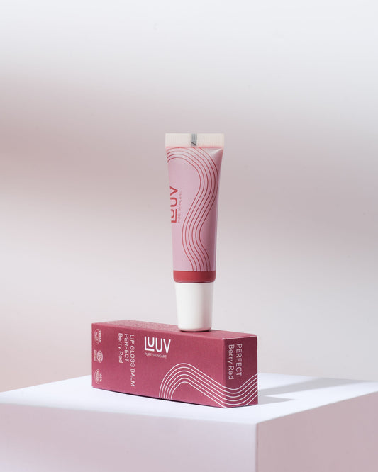 LUUV Vegan Lip Gloss Balm - 100% natural glossy shine and lip repair.