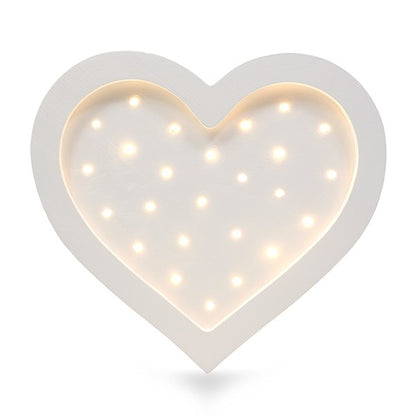 Little Lights Heart Lamp - Handmade wooden heart night light for nursery decor
