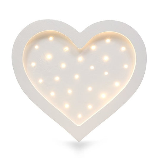 Little Lights Heart Lamp - Handmade wooden heart night light for nursery decor
