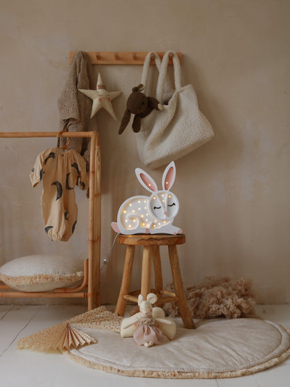 Decorative LED bunny rabbit lamp for a child's bedroom