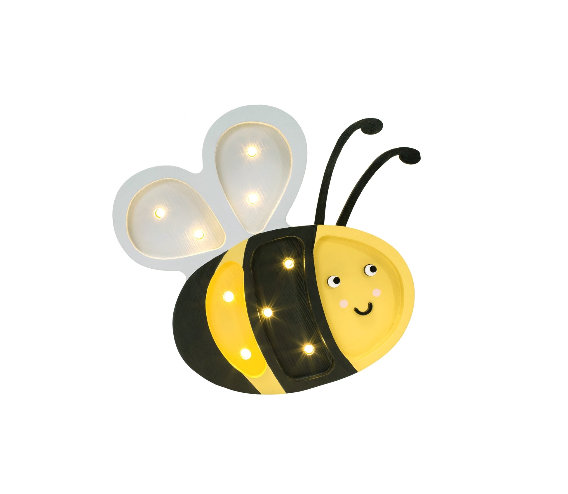 Handmade wooden bee shaped night light for kids room