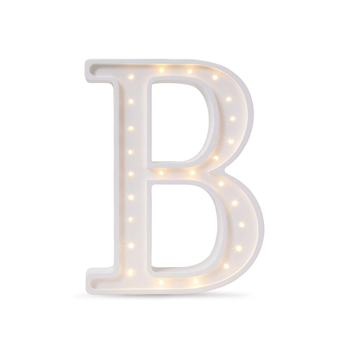 Little Lights large Letter B Lamp - Personalized handmade wooden initial night light