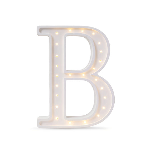 Little Lights large Letter B Lamp - Personalized handmade wooden initial night light