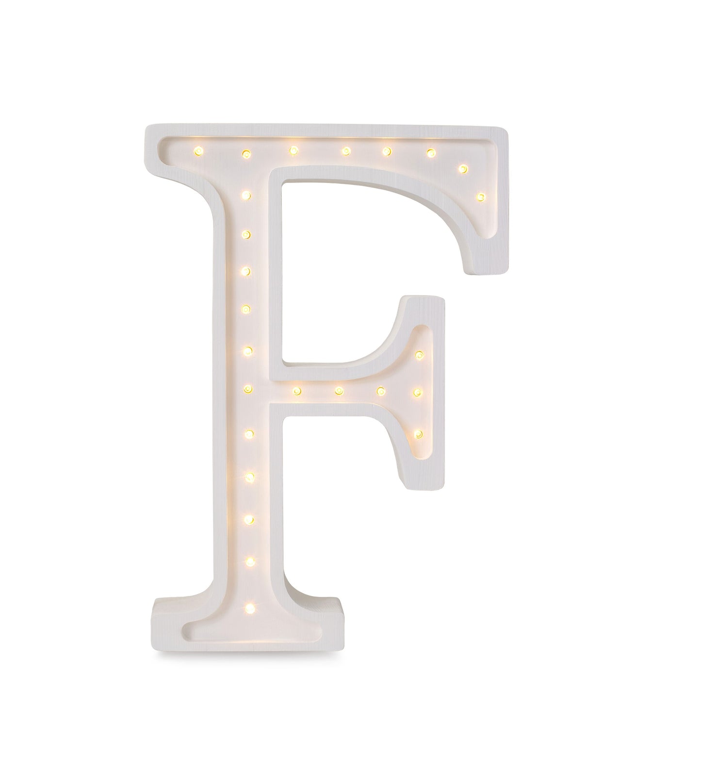 Little Lights large Letter F Lamp - Personalized handmade wooden initial night light