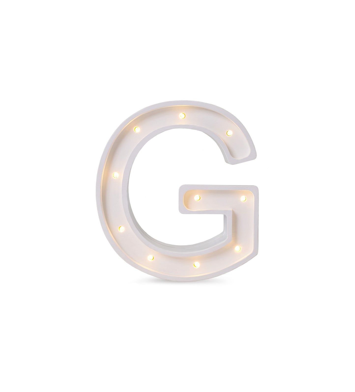 Little Lights Letter G Lamp - Personalized handmade wooden initial night light