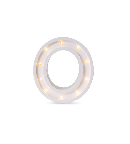 Little Lights Letter O Lamp - Personalized handmade wooden initial night light