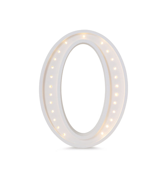 Little Lights large  Letter O Lamp - Personalized handmade wooden initial night light
