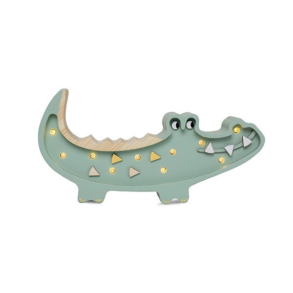 front view of Little Lights Mini Crocodile Lamp