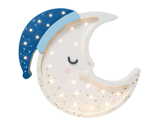 Crescent handcraft moon shaped wooden night light for kids room
