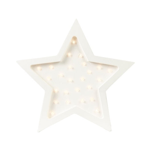 Classic wooden star night light for celestial nursery decor