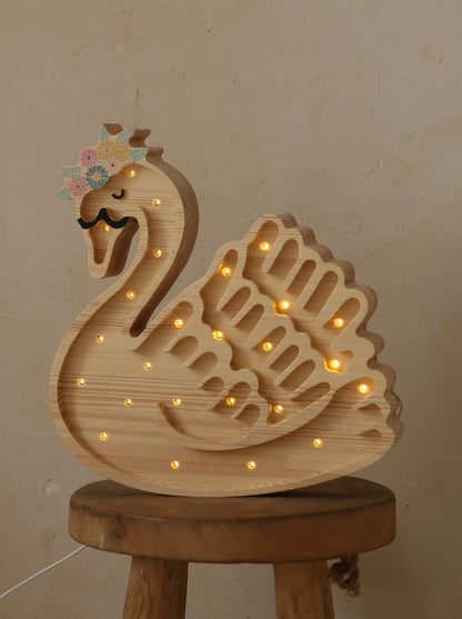Little Lights majestic swan shaped wall lamp for kids room