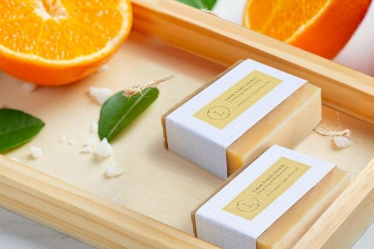 Orange Ylang Ylang Handmade Soap Bars – Vegan Set of 2-2