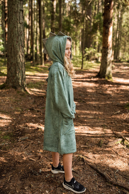 Long-Sleeve Poncho DINOSAUR - For KIDS (Size 122-150)