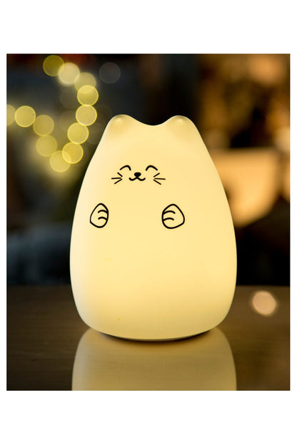 Silikonlampe „Glückskatze“ – Weiß