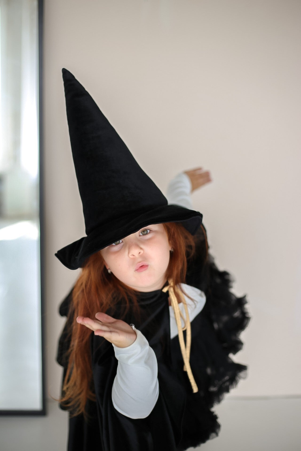 Handmade in Poland: Black velvet magic cape for creative storytelling